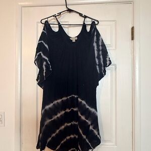 Black and White Tie-Dye Dress